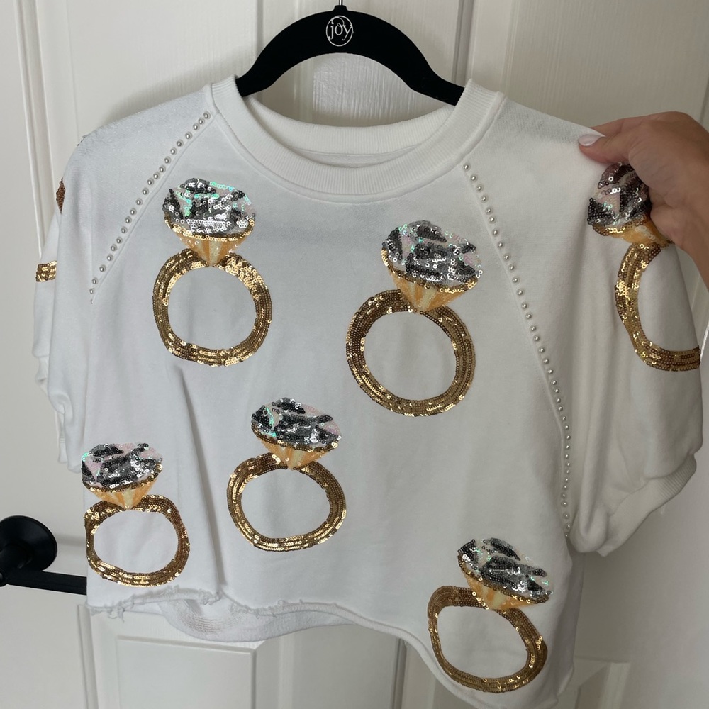 Queen of sparkles sequin ring shirt. Worn once.